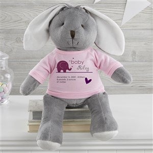 New Arrival Personalized Baby Grey Plush Bunny-Pink - 31598-GP