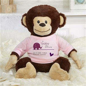 New Arrival Personalized Baby Plush Monkey- Pink - 31627-P