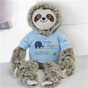 New Arrival Personalized Baby Plush Sloth- Blue - 31628-B