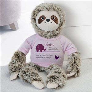 New Arrival Personalized Baby Plush Sloth- Pink - 31628-P