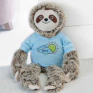 Get Well Personalized Plush Sloth- Blue - 31632-B