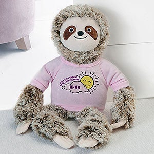 Get Well Personalized  Plush Sloth- Pink - 31632-P
