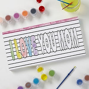 Paint It! DIY Personalized Coloring Canvas Print For Mom- 5frac12; x 11 - 31734