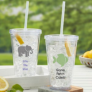 Choose your Icon Personalized 17 oz. Animal Acrylic Insulated Tumbler For Kids - 31759