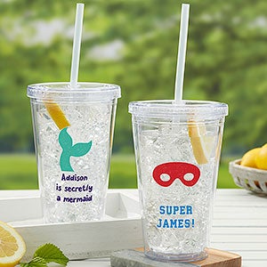 Choose Your Icon Personalized 17 oz. Fantasy Acrylic Insulated Tumbler for Kids - 31760