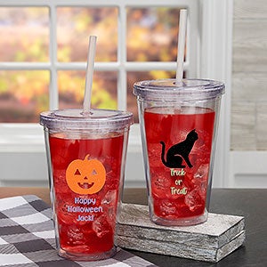Choose Your Icon Personalized 17 oz. Halloween Acrylic Insulated Tumbler - 31767