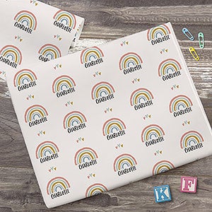 Boho Rainbow Personalized Baby Wrapping Paper Roll - 18ft Roll - 31797-L