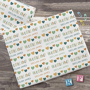 Hi Little One Personalized Baby Wrapping Paper Roll - 6ft Roll - 31798