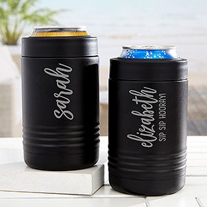 Personalized Modern Script Best Day Ever Slim Can Coolers - 12 Pc.