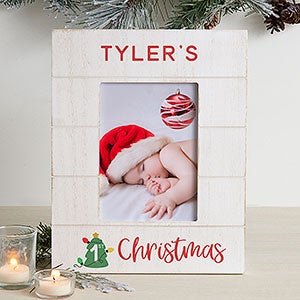 Babys First Christmas Personalized Shiplap Frame-5x7 Vertical - 31940-5x7V