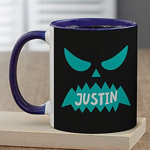 Jack-o-Lantern Personalized Coffee Mug 11oz Blue - 31955-BL