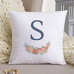 Blooming Baby Girl Personalized 14 Velvet Throw Pillow - 31968-SV