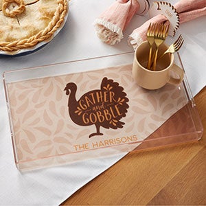 Gather & Gobble Personalized Acrylic Serving Tray - 31978