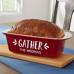Gather & Gobble Personalized Classic Loaf Pan - Red - 31982R-L