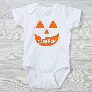 Jack-o-Lantern Personalized Halloween Baby Bodysuit - 32007-CBB
