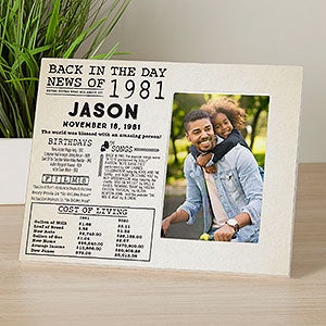 Back In The Day Personalized Birthday Off-Set Picture Frame - 32016