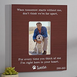 Pet Memorial Personalized 5x7 Wall Frame - Vertical - 32017-WV