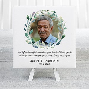 Serene Memorial Personalized Table-Top Canvas Print-8 x8 - 32020-8x8