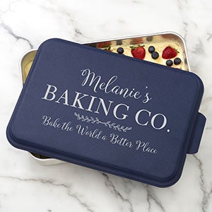 Recipe For a Special Mom Personalized Navy Cake Pan with Lid - 32058-N