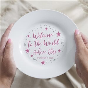 Twinkle Baby Girl Personalized Keepsake Plate - 32064-G