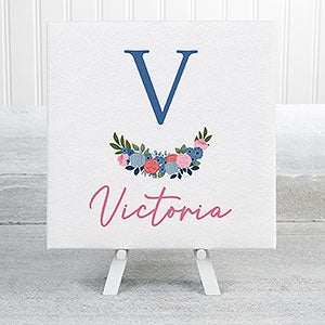 Blooming Baby Name Personalized Baby Canvas Prints - 5.5x 5.5 - 32075-5x5