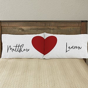 Personalized Couple Monogram with Heart Pillow Cover – The Cotton