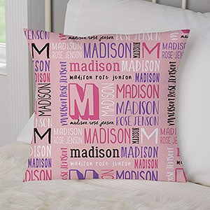 Bright Name Personalized 14 Throw Pillow - 32113-S