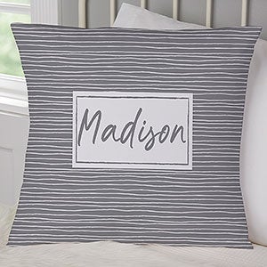 Hand Drawn Pattern Personalized 18 Throw Pillow - 32114-L