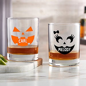 Jack-o-Lantern Personalized Whiskey Glass - 32125