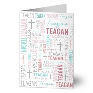 Religious Repeating Name Personalized Greeting Card- Signature - 32161