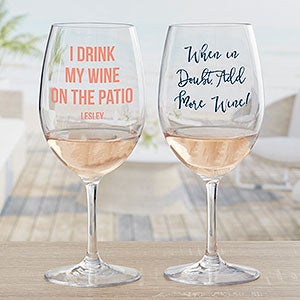 Personalized Couple Unbreakable Wine Glasses - Happy Personalized Gifts