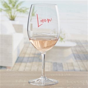 Trendy Script Name Personalized Stemmed Wine Glass - 32176-SM