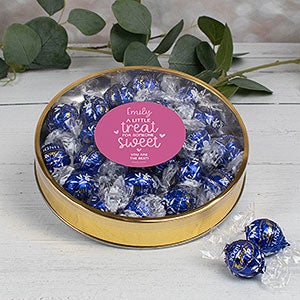 A Treat for Someone Sweet Personalized Large Lindt Gift Tin - Dark Chocolate - 32235D-LD