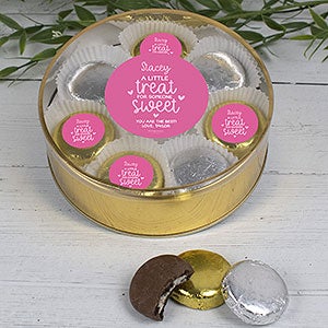 A Treat for Someone Sweet X-Large Tin w/16 Chocolate Covered Oreo Cookies- Gold - 32236D-XLG