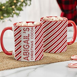 Vintage Glass Candy Cane Coffee/cocoa Mugs