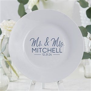 Stamped Elegance Wedding Personalized Plate - 32437