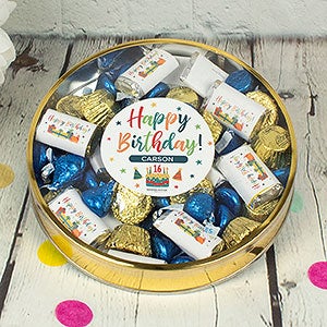 Bold Birthday Celebration Personalized Large Hersheys  Reeses Mix Tin - 32448D-L
