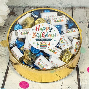 Bold Birthday Celebration Personalized Extra Large Hersheys  Reeses Mix Tin - 32448D-XL
