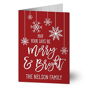 Red  White Christmas Personalized Christmas Card- Signature - 32489