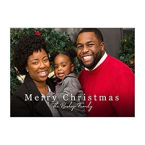 Photo & Message Personalized Holiday Card - Signature - 32491
