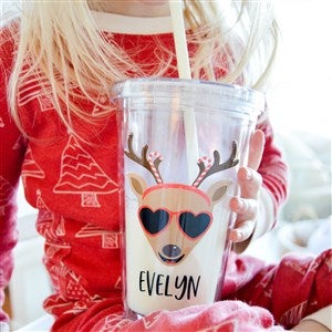 Build Your Own Reindeer Personalized Acrylic Insulated Tumbler for Boys