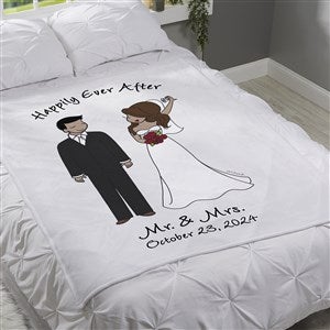 Wedding Couple philoSophies® Personalized 50x60 Plush Fleece Blanket - 32529-F