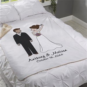 Wedding Couple philoSophies® Personalized 60x80 Sherpa Blanket - 32529-SL