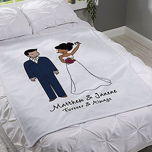 Wedding Couple philoSophies® Personalized 50x60 Sweatshirt Blanket - 32529-SW