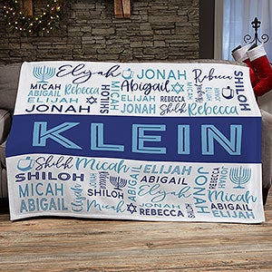 Hanukkah Personalized 50x60 Sweatshirt Blanket - 32561-SW