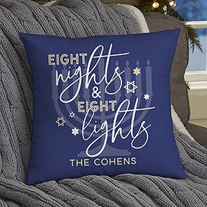 Hanukkah Personalized 14 Throw Pillow - 32562-S