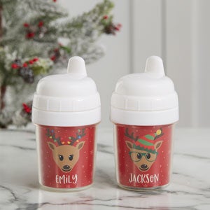 Build Your Own Reindeer Personalized 5 oz. Christmas Sippy Cup - 32578