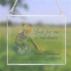 Rainbow Memorial Precious Moments® Personalized Glass Suncatcher - 32587