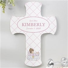 Precious Moments® Christening Her Personalized Cross- 8x12 - 32593-L