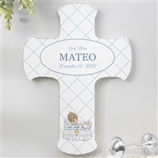 Precious Moments® Christening Him Personalized Cross- 8x12 - 32595-L